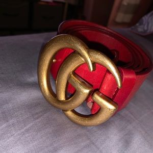 Gucci Leather Belt with Double G Buckle